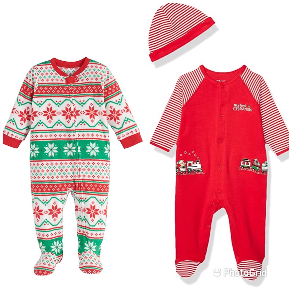 Lot of Baby Boy Christmas Sleepers
